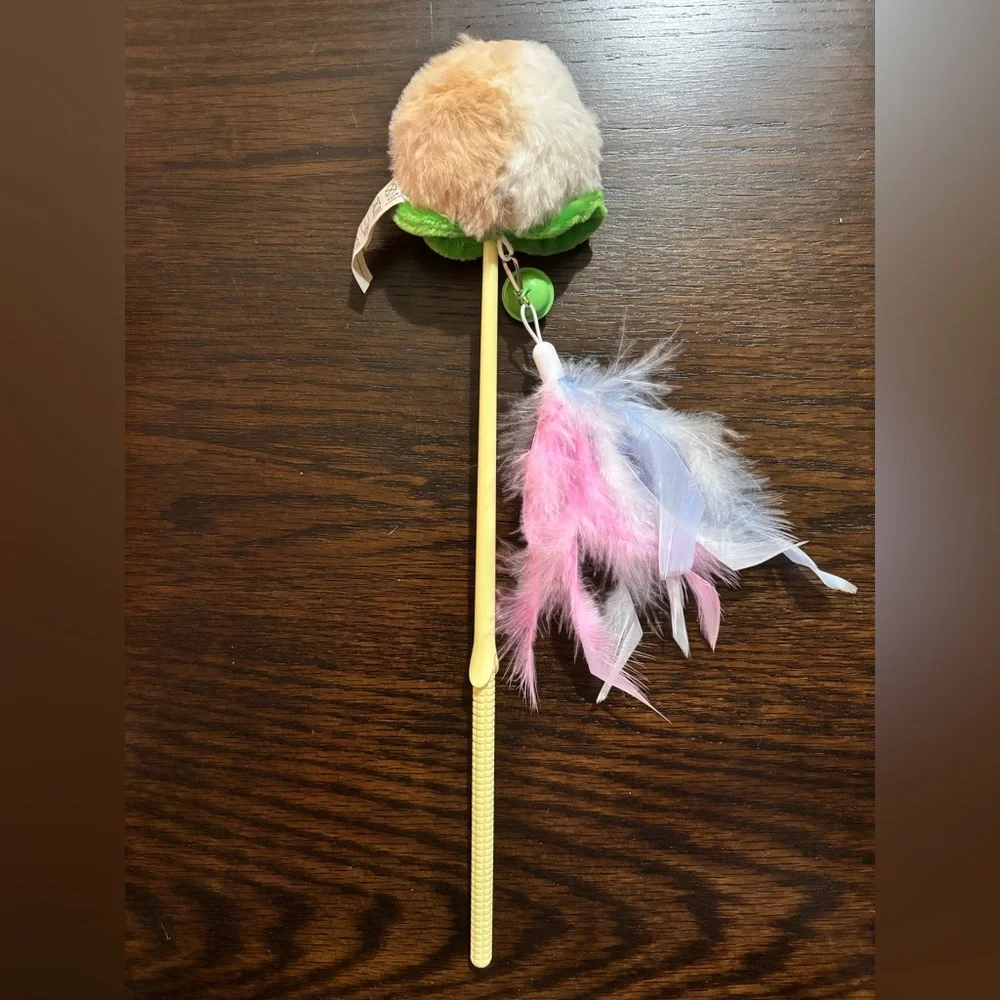 Baby Three Cat Teasing Stick Plush Series Confirmed Peach Boba